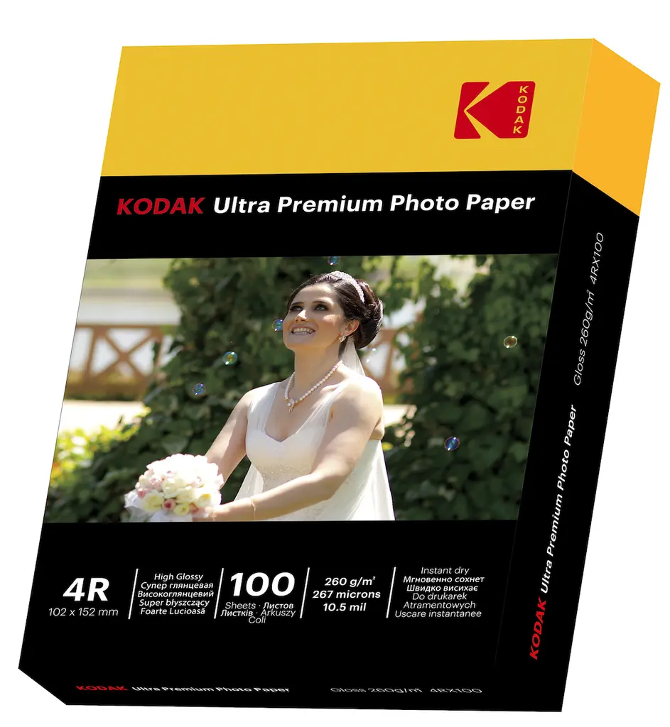 Kodak Ultra Premium Glossy Photo Paper 4R (10x15 cm) 260 gsm — 100 Sheets