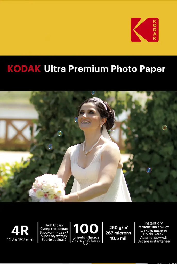Kodak Ultra Premium Satin Photo Paper 4R (10x15 cm) 260 gsm — 100 Sheets