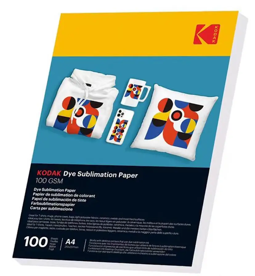 Kodak Dye Sublimation Transfer Paper A4 — 100 Sheets