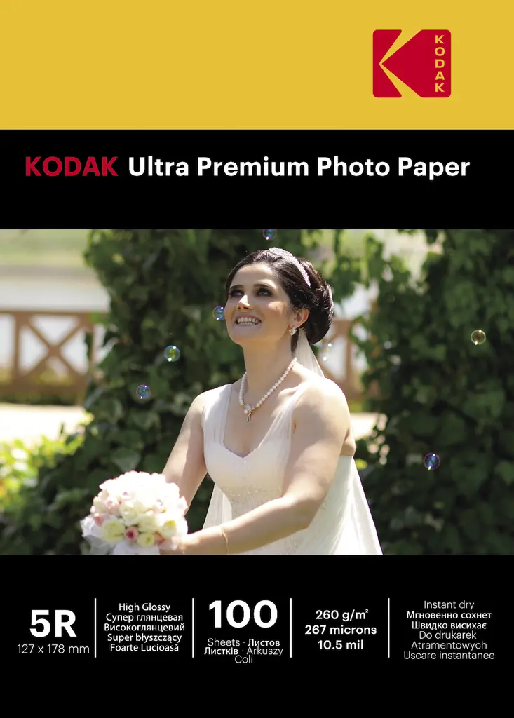 Kodak Ultra Premium Glossy Photo Paper 5R (13 x 18 cm) 260 gsm — 100 Sheets
