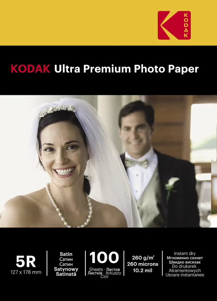 Kodak Ultra Premium Satin Photo Paper 5R (13 x 18 cm) 260 gsm — 100 Sheets