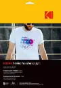 Kodak T-Shirt Transfer Paper for Light Fabrics, A4 150 gsm — 5 Sheets