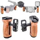 Dual Wooden Side Handles for Camera Cage (Left/Right)